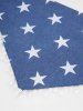 Pet's Star Denim 3D Print Lace Trim Bandana -  