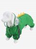 Pet's Reflective Patchwork Waterproof Buttons Dinosaur Pattern Hooded Raincoat -  