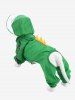 Pet's Reflective Patchwork Waterproof Buttons Dinosaur Pattern Hooded Raincoat -  