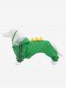Pet's Reflective Patchwork Waterproof Buttons Dinosaur Pattern Hooded Raincoat -  