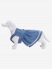 Pet's Pineapple Lace Trim Appliques Buttons Dress -  