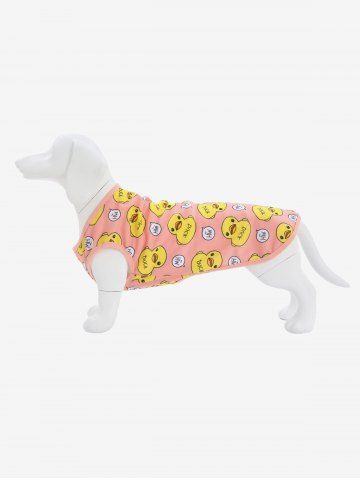 Pet's Cute Dusk Letters Print Vest - LIGHT PINK - XL