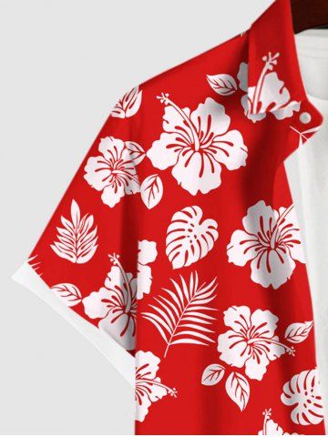 Flower Coconut Leaves Print Hawaii Dog And Owner Matching Outfits