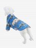 Pet's Turn-down Collar Coconut Tree Pineapple Floral Print Hawaii Button Shirt -  