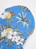 Pet's Turn-down Collar Coconut Tree Pineapple Floral Print Hawaii Button Shirt -  