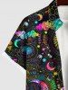 Colorful Ombre Moon Star Cloud Galaxy Halo Print Plus Size Matching Set For Couples -  