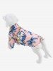 Pet's Turn-down Collar Coconut Tree Pineapple Floral Print Hawaii Button Shirt -  