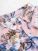 Pet's Turn-down Collar Coconut Tree Pineapple Floral Print Hawaii Button Shirt -  