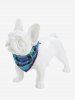 Pet's Skulls Plaid Print Cut Out Bandana Bibs -  