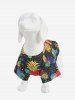 Pet's Pineapple Paint Splatter Print Hollow Out T-shirt -  