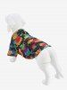 Pet's Pineapple Paint Splatter Print Hollow Out T-shirt -  
