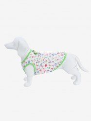 Pet's Colorful Letters Print D-Ring Tank Top -  