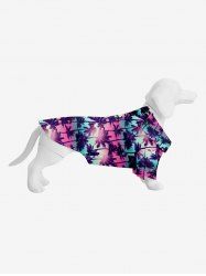 Pet's Coconut Tree Ombre Print Hawaii Shirt -  