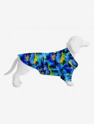 Pet's Coconut Tree Sea Flower Print Hawaii Shirt -  