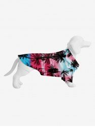 Pet's Coconut Tree Birds Ombre Colorblock Print Hawaii Shirt -  