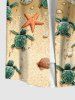 Sea Beach Starfish Turtle Shell Print Hawaii Dog and Owner Matching Outfits -  