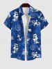 Sailboat Compass Anchor Octopus Cruise Print Plus Size Matching Beach Dress Shirt Outfit For Couples -  