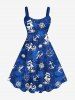 Sailboat Compass Anchor Octopus Cruise Print Plus Size Matching Beach Dress Shirt Outfit For Couples -  