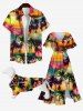 Pet's Ombre Coconut Tree Print Hawaii Shirt -  