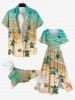 Pet's Sea Creatures Shell Turtle Waves Print Hawaii Shirt -  