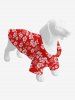Pet's Turn-down Collar Flower Coconut Leaves Print Hawaii Button Shirt -  