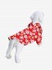 Pet's Turn-down Collar Flower Coconut Leaves Print Hawaii Button Shirt -  