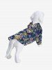 Pet's Turn-down Collar Skulls Coconut Leaves Floral Print Hawaii Button Shirt -  