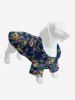 Pet's Turn-down Collar Skulls Coconut Leaves Floral Print Hawaii Button Shirt -  