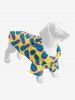 Pet's Turn-down Ombre Pineapple Pin Dot Print Hawaii Button Shirt -  