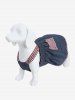 Pet's Plaid Pocket Elastic Trim Denim Tank Dress -  