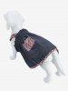 Pet's Plaid Pocket Elastic Trim Denim Tank Dress -  