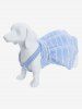 Pet's Daisy Striped Plaid Layered Ruffles Buttons Tank Dress -  