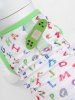 Pet's Colorful Letters Print D-Ring Tank Top -  