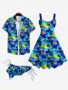 Pet's Coconut Tree Sea Flower Print Hawaii Shirt -  
