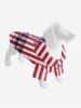 Pet's Turn-down Collar Patriotic American Flag Coconut Tree Sea Print Hawaii Button Shirt -  