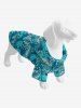 Pet's Turn-down Collar Coconut Leaves Floral Print Hawaii Button Shirt -  