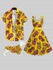 Pet's Pineapple Dots Print Hawaii Shirt -  