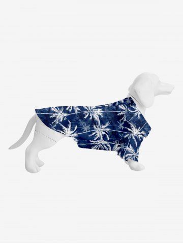 Pet's Coconut Tree Print Hawaii Shirt