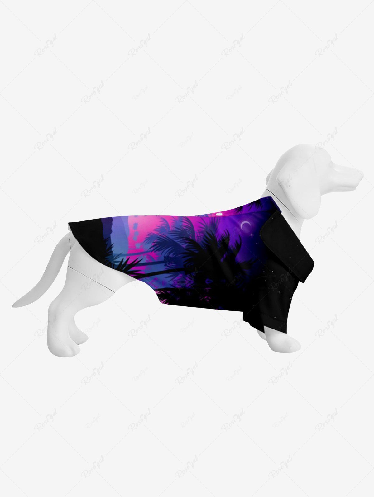 Shops Pet's Coconut Tree Ombre Galaxy Print Hawaii Shirt  