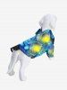 Vintage Glitter Spiral Painting Galaxy Print Hawaii Dog And Owner Matching Outfits -  