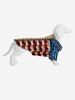 3D Lace Up American Flag Newspaper Print Dog And Owner Matching Outfits -  