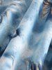Haut Croisé Ombré à Bretelle Ajouré Fleur Imprimée de Grande Taille à Col Bénitier - Bleu clair M | US 10