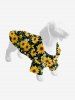 Pet's Turn-down Collar Daisy Flower Leaf Print Button Shirt -  
