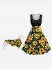 Pet's Turn-down Collar Daisy Flower Leaf Print Button Shirt -  