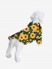 Pet's Turn-down Collar Daisy Flower Leaf Print Button Shirt -  