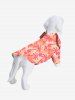 Pet's Turn-down Collar Coconut Tree Floral  Print Hawaii Button Shirt -  