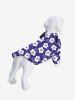 Pet's Turn-down Collar Ombre Floral Leaf Print Hawaii Button Shirt -  