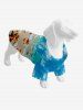Pet's Starfish Shell Beach Ombre Sky Sea Print Hawaii Button Shirt -  