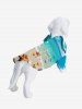 Pet's Starfish Shell Beach Ombre Sky Sea Print Hawaii Button Shirt -  
