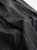 Plus Size Glitter Line Insert Lace Up Ribbed Pull On Flare Pants -  